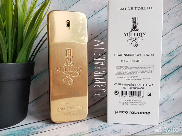 Тестер мужской Paco rabanne 1 million духи 100 мл