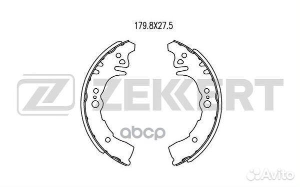 Колодки торм. бараб. задн. Toyota Yaris (P10) 99