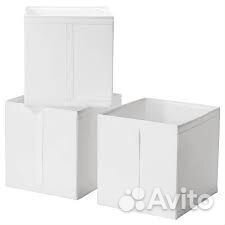 IKEA скубб коробка, белый/ набор из 3 штук