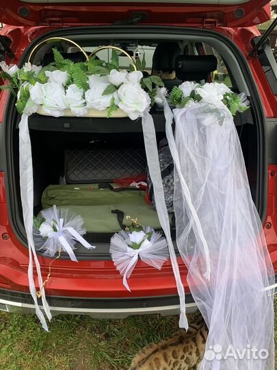 Свадебные украшения на машину кольца