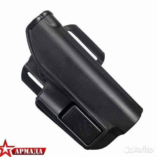 Кобура Альфа пм/пмм с поясным креплением черная (S