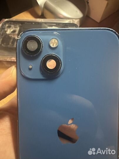 Корпус iPhone 13 синий, сост 6/10