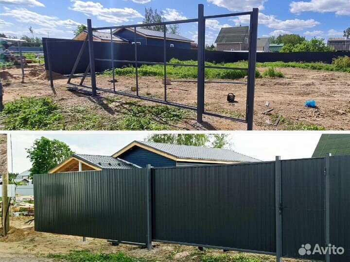 Откатные ворота под ключ с доставкой и установкой