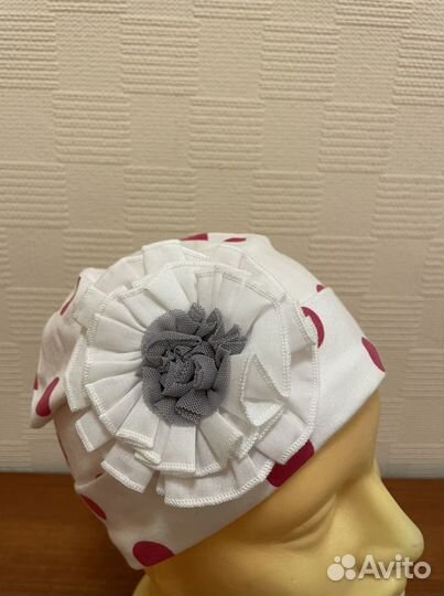 Шапка для девочки 52-54 весна-лето ноаая