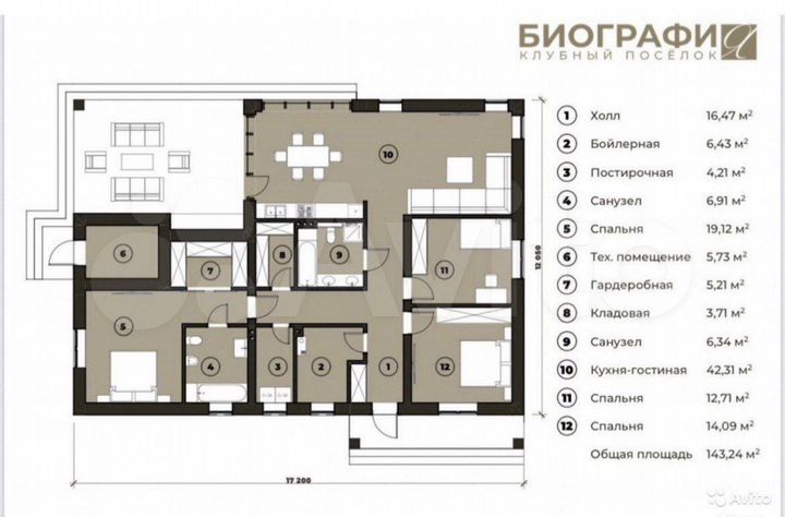 Дом 150 м² на участке 9,5 сот.
