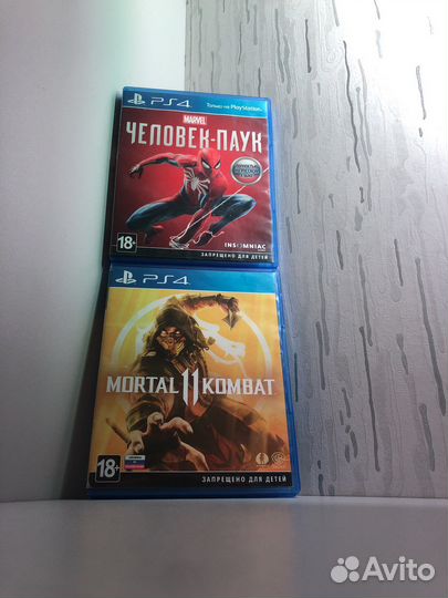 Диски на ps4 человек паук, мортал комбат11