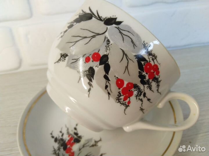 Чайная пара СССР. Советский фарфор. Посуда СССР