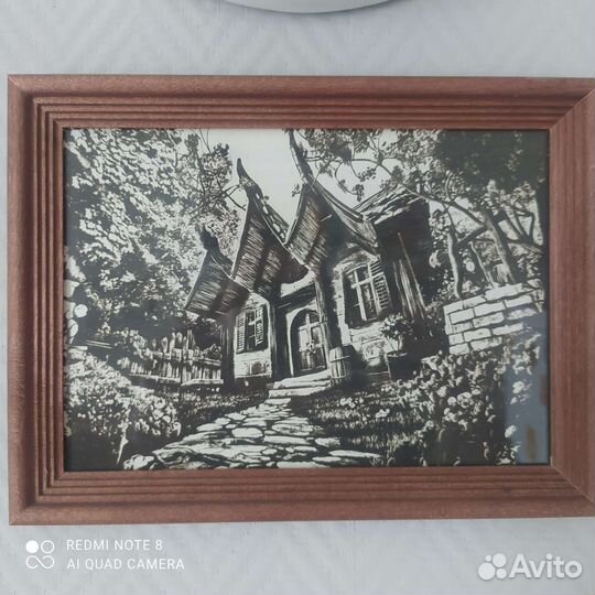 Выжигание по фотографии на дереве