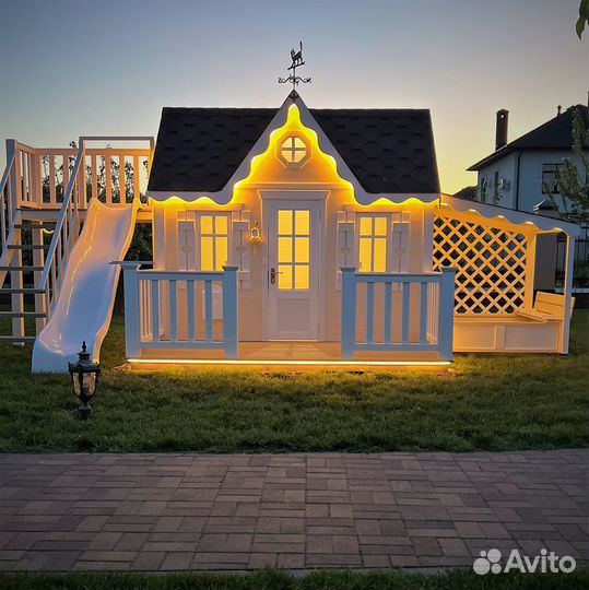 Уличные Детские игровые домики, площадки на дачу