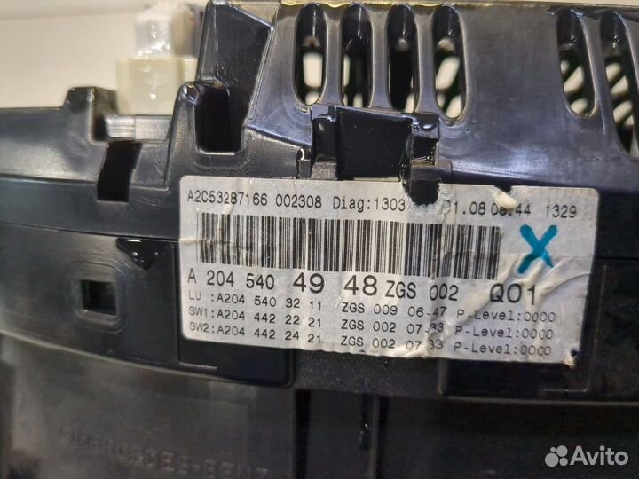 Щиток приборов Mercedes C W204, 2008