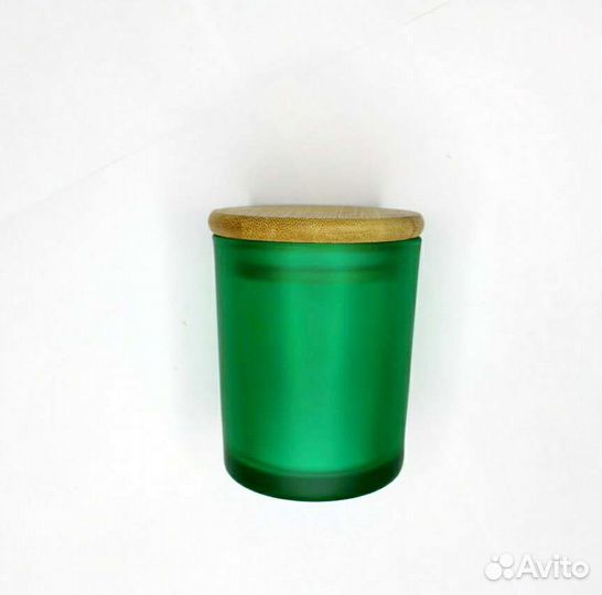 Стакан для свечей 200мл зеленый