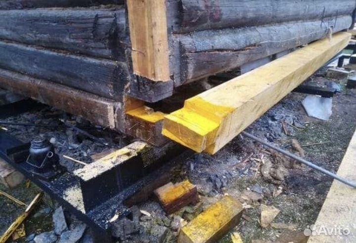 Замена венцов ремонт подъём домов