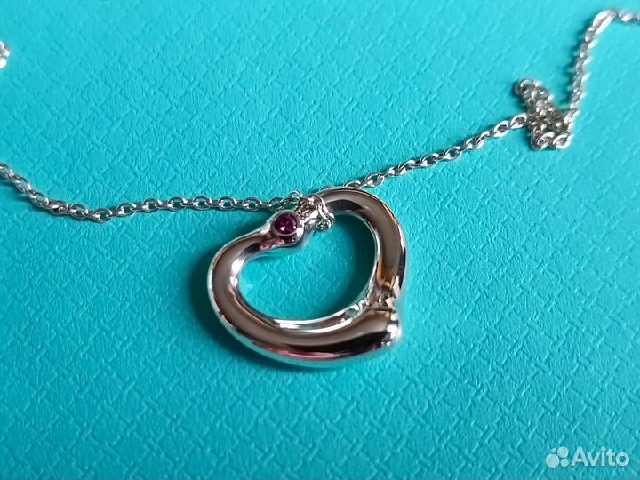 Подвеска Tiffany&Co Open Heart Pink Sapphire