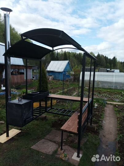 Мангал с крышей