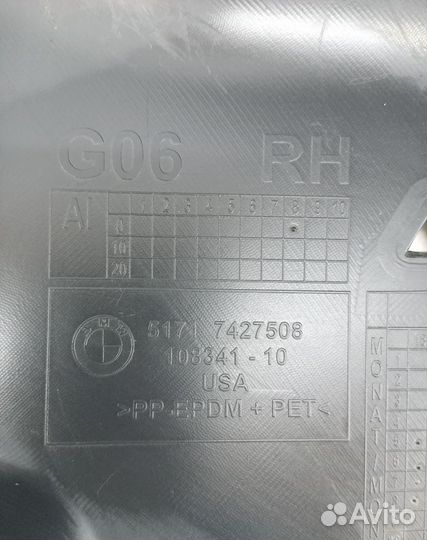 Защита арок передняя правая (подкрылок) BMW X6 G06 0