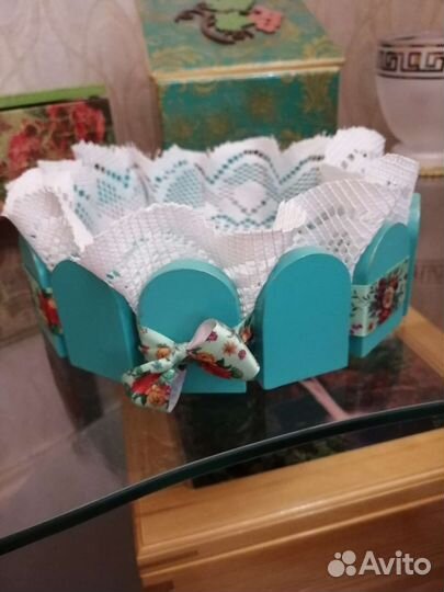 Новая шкатулка-корзинка ручная работа