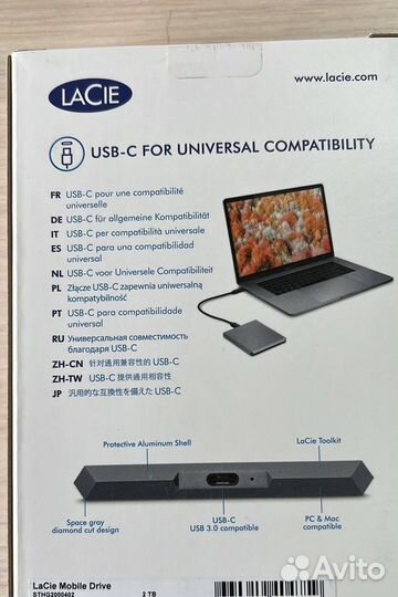 Внешний жесткий диск 2Tb Lacie Mobile Drive USB-C