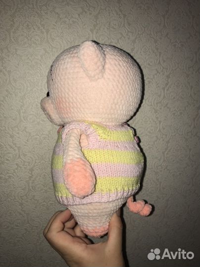 Вязаные игрушки Свинка,бегемот,ёжик