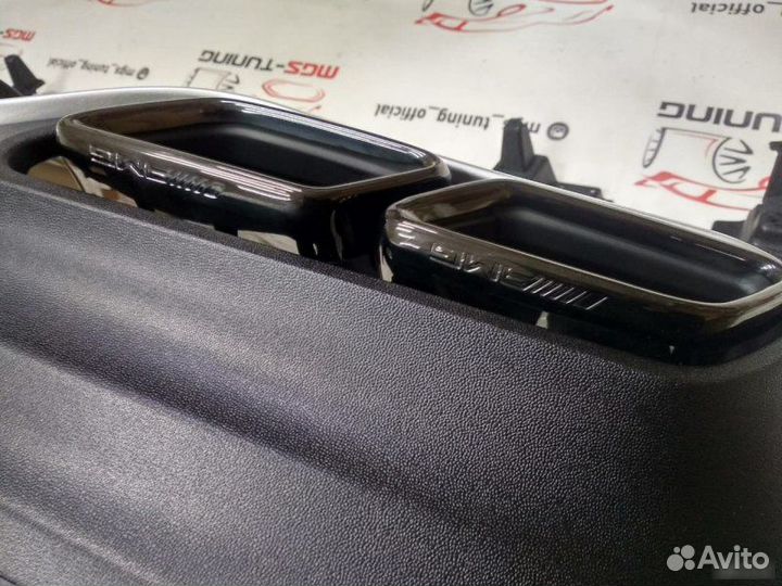 Диффузор хром и черные насадки GLE Coupe 63 AMG