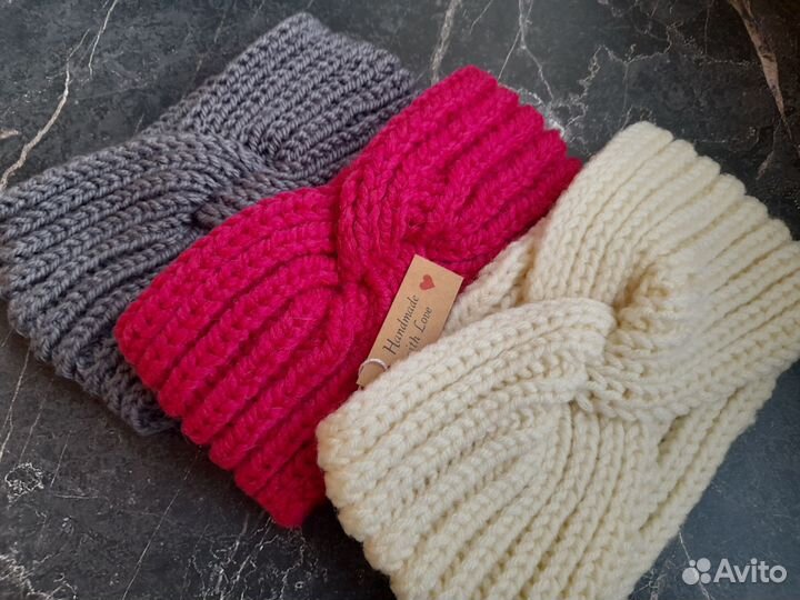 Вязаные повязки на голову