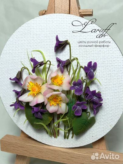 Миниатюрные (мини) цветы из холодного фарфора