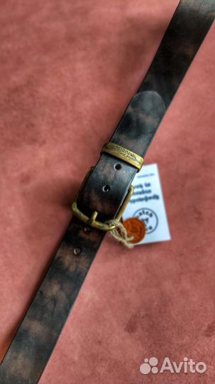 Ремень кожаный ручной работы