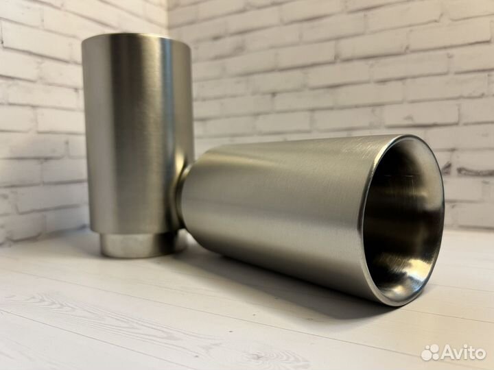 Насадка на выхлоп 76мм прямая матовая