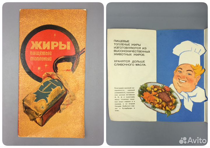 Буклет жиры реклама СССР промышленный дизайн