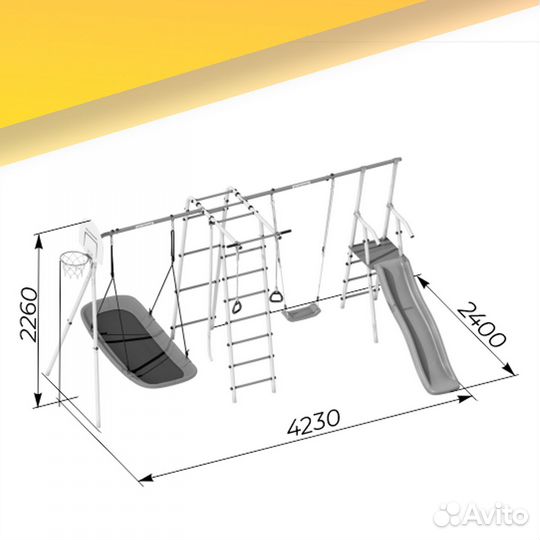 Детский спортивный комплекс Лесная поляна-3PRO №74