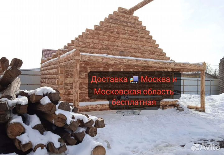 Сруб бани 7х7м