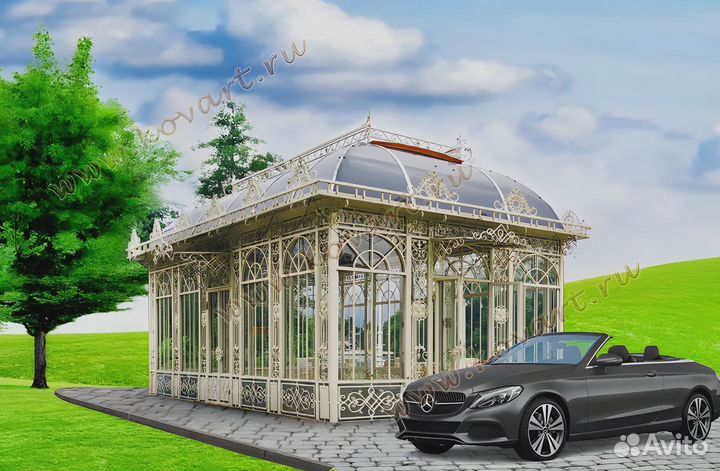 Круглые кованые беседки на заказ