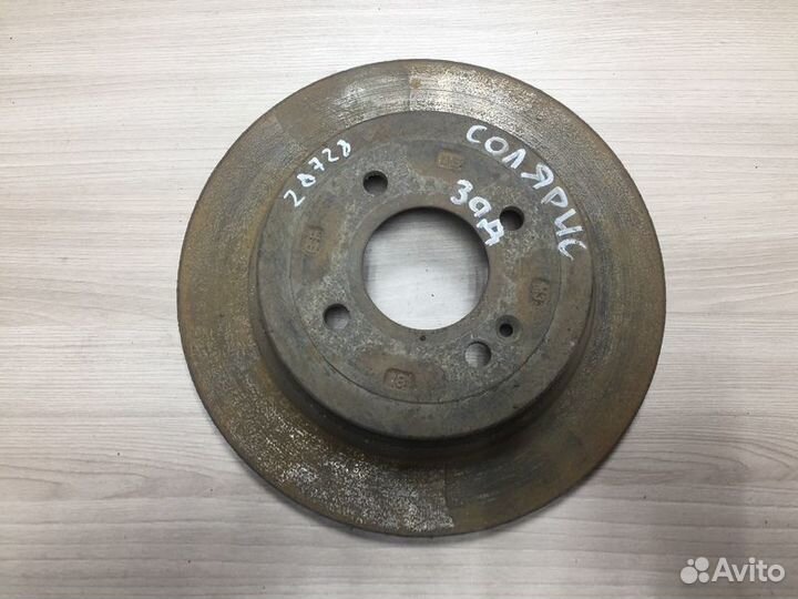 Диск тормозной задний Hyundai Solaris с2010-2017г