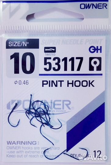 Крючки Owner 10/53117 0.46 Pint Hook