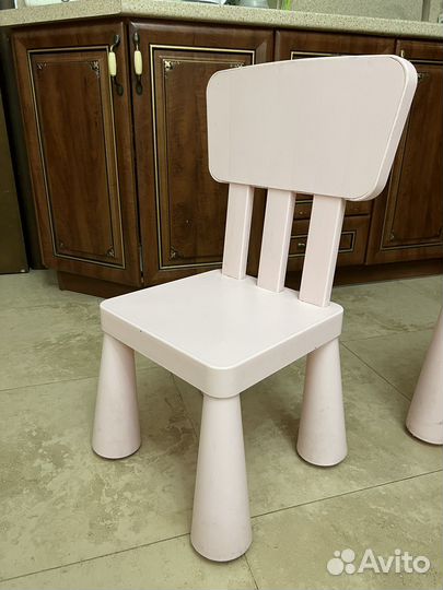 Детский стол и стул IKEA маммут