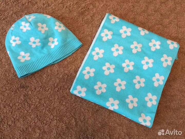 Комплект шапка, шарф на весну-осень