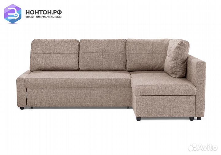 Диван угловой дельфин Поло бежевый