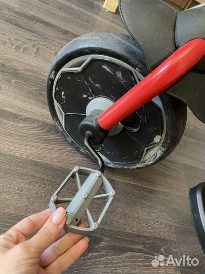 Детский трехколесный велосипед трость