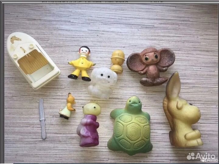 Игрушки СССР. Ослик. Лисичка. Человечек. Чебурашка