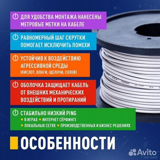 Кабель neomax NM720021 F/UTP cat.5e 4x2x0.52, 24 AWG, Медь, внутренний, pvcls нг(А) -lsltx, 305м, зе