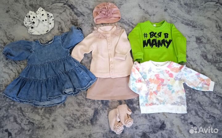 Детские вещи пакетом для девочек 68-80 HM