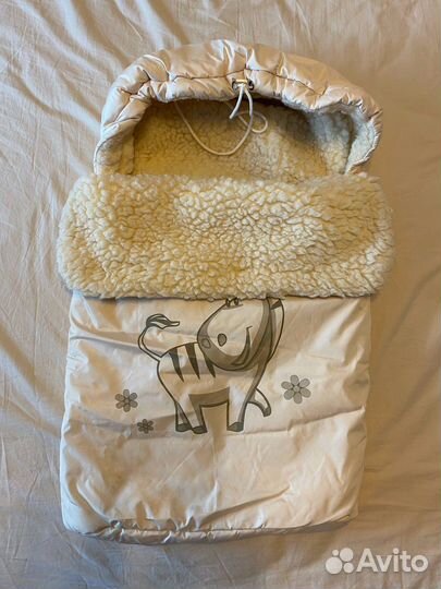 Зимний конверт в коляску на овчине