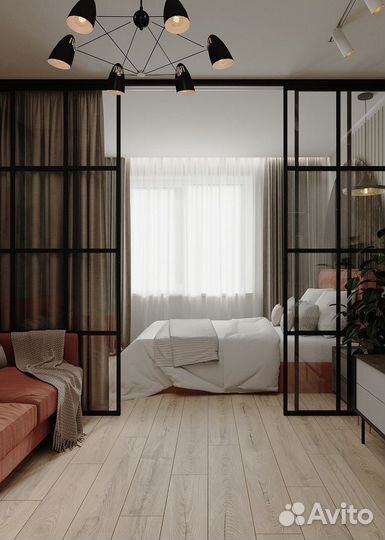 Межкомнатные лофт перегородки