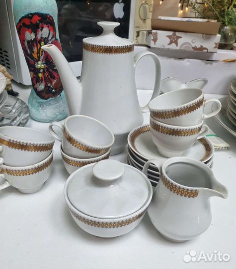 Кофейный сервиз. Фарфор, антиквариат