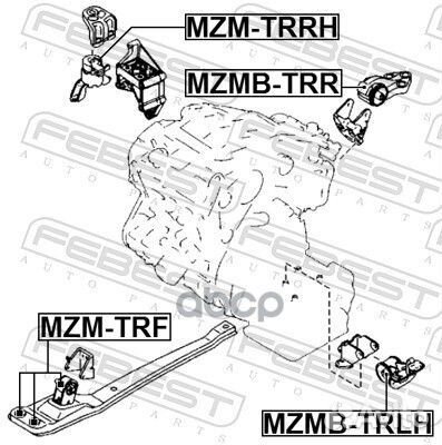 Подушка двигателя передняя mazda tribute CZ