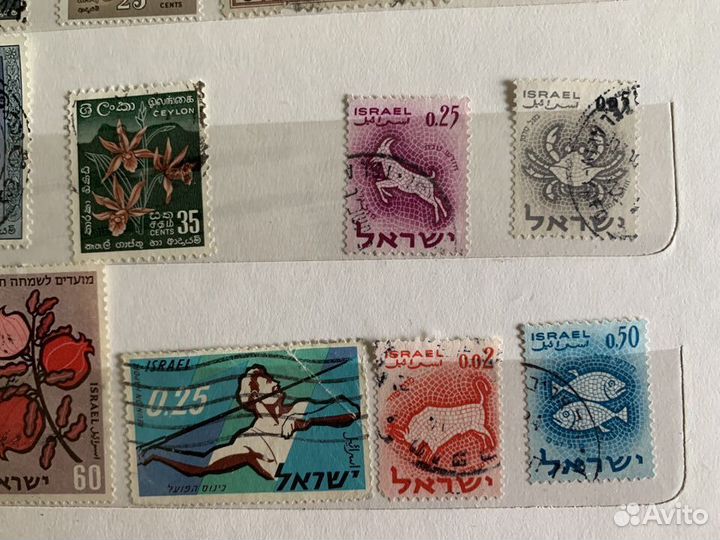 Марки Тунис, Турция, Аргентина, Израиль, Цейлон