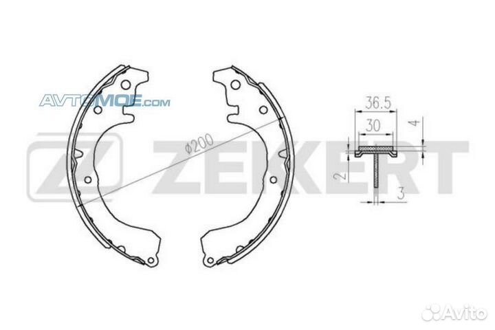 Колодки торм. бараб. задн. Toyota Corolla (E7 ) 79