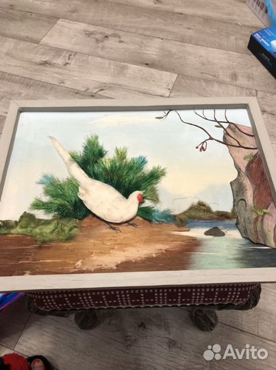 Картина « Птичка»кндр Антиквариат