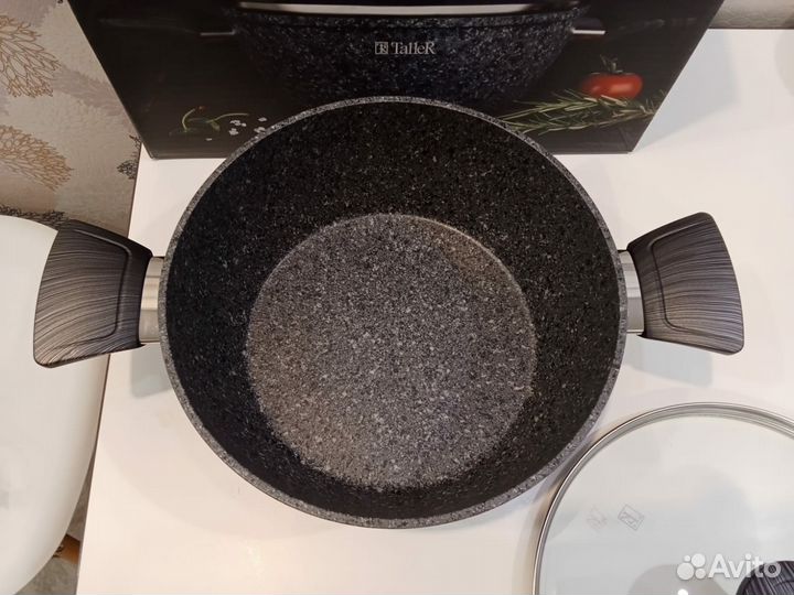 Новый набор taller кастрюля+ковш индукция