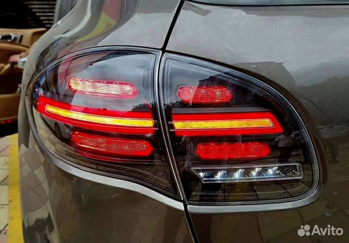 Porsche Cayenne 958.1 black задние фонари