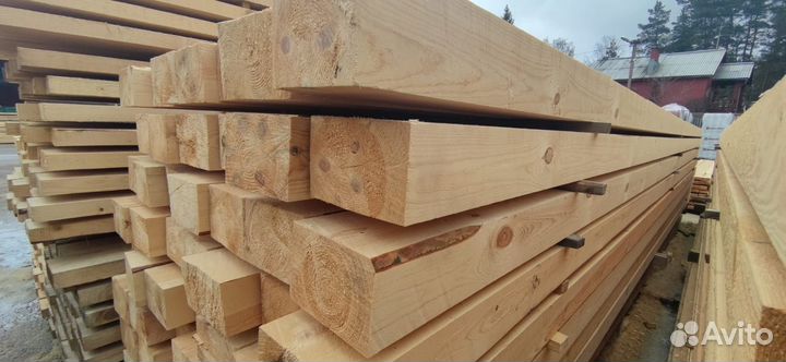 Брус хвойный обрезной 100х150 6м